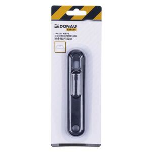 Univerzális kés, cserélhető pengével, 18 mm, DONAU "Safety", fekete 140252769 - Szerszámkés