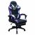 Scaun de gaming GOBOLED cu suport pentru picioare și iluminare LED, negru, alb și violet