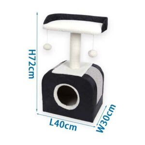 Macska bútor kaparófával és házzal 72 x 40 x 30 cm  140257870 - Macska fekhely