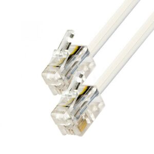 Telefonanschlusskabel, 6P4C, Stecker-Stecker, 10m 140265997 - Netzwerkkabel