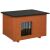 Dechland insulated flat roof dog house L brown side view