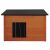Dechland insulated flat roof dog house L brown front view