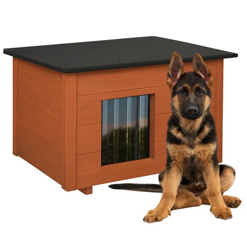 Dechland изолиран плосък покрив Doghouse L #кафяв