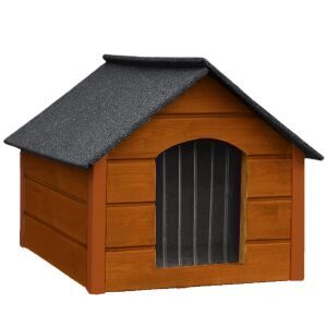 Dechland insulated dog house with pitched roof, size L, brown - Dechland Dog House