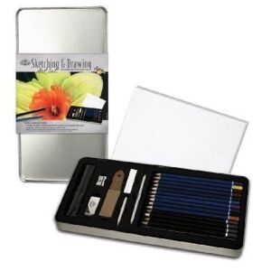 Színes rajzkészlet - Deluxe fém dobozban - Royal - 24db 140267115 - Művészceruza