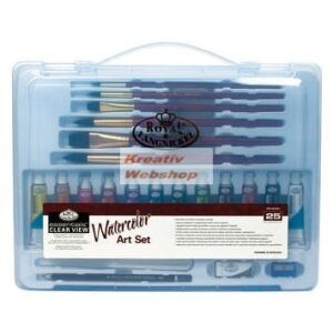 Nagy akvarellfestő készlet - Divatos áttetsző táskában 140267231 - Tempera