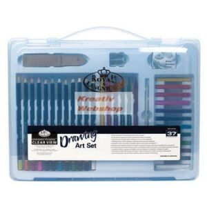 Nagy színes művészkészlet - Divatos áttetsző táskában - ROYAL 140267240 - Művészceruza