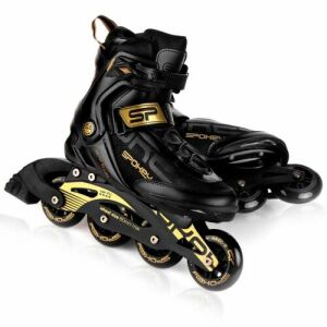 Pár Spokey PRIME PRO görkorcsolya, fekete és arany - Spokey