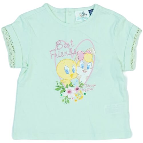 Original Marines lány világoszöld póló Tweety és Lola Nyuszi mintával - Gyerek póló