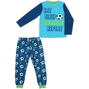 Harry Bear fiú focis pizsama, 116-os méret, 'Eat Sleep Football Repeat' felirattal - Gyerek pizsama, hálóing