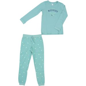 Set pijama pentru fete PageOne Young cu imprimeu avocado, marimea 140. Pijama confortabilă cu mânecă lungă pentru fete. - Modă și îmbrăcăminte