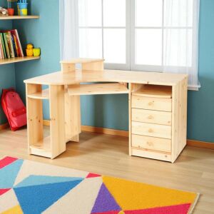 Vanessa fenyő sarok íróasztal kicsi (balos) 140269600 - Irodabútor