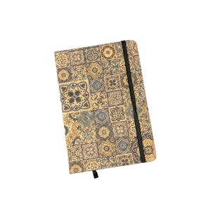 Parafa borítós jegyzetfüzet mintás parafa borítóval és fekete gumiszalaggal - Irodai papíráru