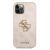 Guess Apple iPhone 12 / 12 Pro 2020 (6.1) PU 4G Metal Logo hátlapvédő tok pink (GUHCP12M4GMGPI) 140270811