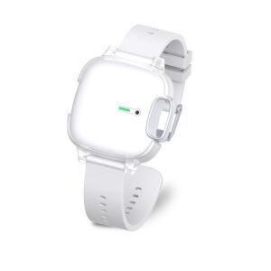 Bratara Purificator aer, Clear Air, alb, 4.65 cm latime si 25.6 cm lungime, purtat ca bratara sau pandantiv, Design ergonomic, cu tehnologie de eliberare a ionilor negativi de inalta densitate