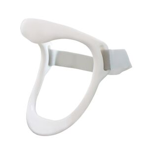 Nyaktámasz, ergonomikus, kényelmes, tökéletesen illeszkedik a nyakra, fehér, egyszerű használat, ideális a testtartás javítására.