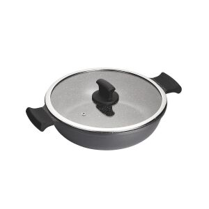 Inoxibar Absolut Black Range szeletsütő 28 cm üveg fedővel tapadásmentes bevonattal