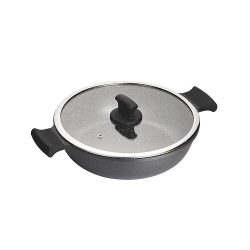 Inoxibar Absolut Black Range szeletsütő 28 cm üveg fedővel tapadásmentes bevonattal 140329607