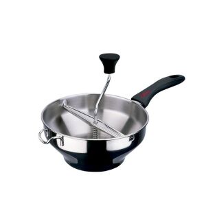 Inoxibar  rozsdamentes zöldség/halpasszírozó, 24 cm, fényes, 3 cserélhető passzírozóval 140329618 - Kézi passzírozó