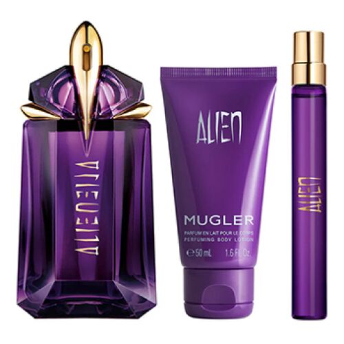 Thierry Mugler Alien parfüm szett: Eau de Parfum, testápoló és utazó spray - Thierry Mugler