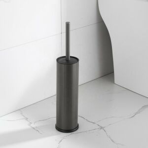 Viva NERO - fürdőszobai kiegészítő - WC kefe tartó hengeres - GUN METAL 140332987 - Viva Style