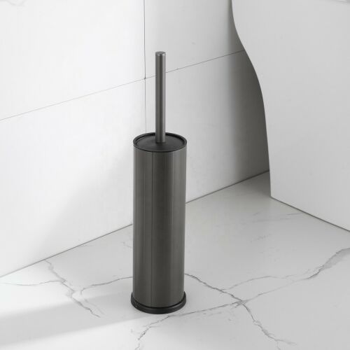 Viva NERO - fürdőszobai kiegészítő - WC kefe tartó hengeres - GUN METAL 140332987