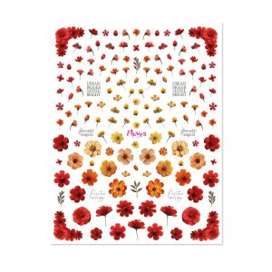Moyra Vizes matrica válogatás No. 16 Dried flowers Red 140333233 - Körömmatrica