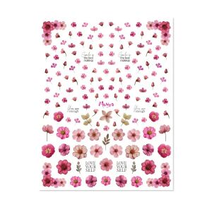 Moyra Vizes matrica válogatás No. 15 Dried flowers Pink 140333234 - Körömmatrica