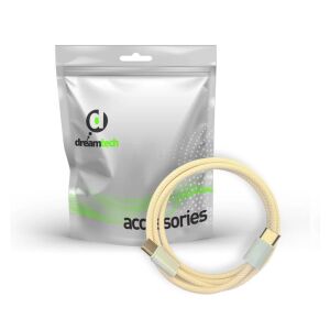 Dreamtech PD fonott kábel sárga USB-C / USB-C 3A 60W 1M 140342235 - Dreamtech