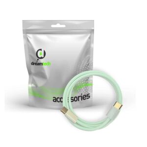 Dreamtech PD fonott kábel zöld USB-C / USB-C 3A 60W 1M 140342313 - Dreamtech