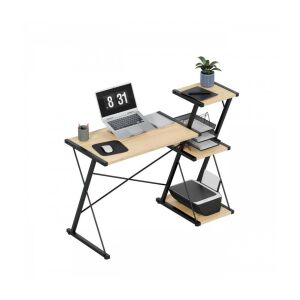Összecsukható íróasztal, bal és jobb oldalú kivitel, három polccal, 116x50x93cm, Fa