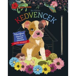 Rejtőzködő kedvencek - Kifestőfüzet kaparós és színezős oldalakkal Napraforgó