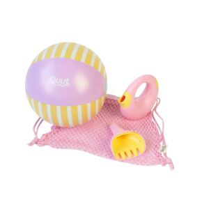 Quut – Strandolós játék készlet - banánsárga/pink