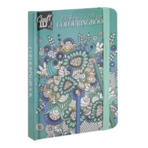 CraftID Színezőfüzet gumiszalaggal 50 lapos, zöld CraftArt