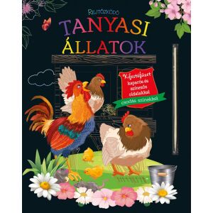 Rejtőzködő tanyasi állatok - Kifestőfüzet kaparós és színezős oldalakkal Napraforgó