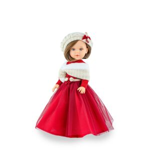 Marina&Pau baba - Natale varázslatos piros ruhában, díszdobozban