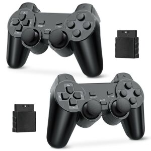 Vezeték nélküli vezérlő PS2 2.4G-hez, Double Shock Vibration Twin Shock játékvezérlő Playstation 2-höz 140346859 - Kontroller