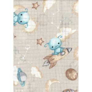 Mintás textil pelenka 1db-os - Kaland az űrben 140347017 - Textil pelenka