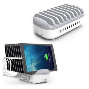 ORICO asztali töltő állomás 10 USB aljzat 5V/2.4A, 10 készülék egyidejű töltése, FEHÉR 140347429 - Orico