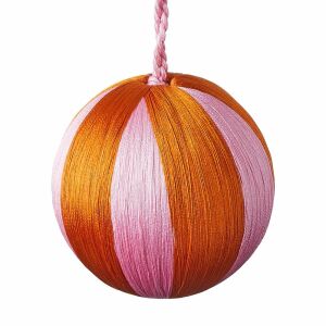 HANG ON cérnagömb karácsonyfadísz Ø 7 cm, narancssárga-rózsaszín 140347711 - Karácsonyfadísz
