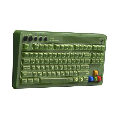 8BitDo Retro 87 Xbox Edition mechanikus billentyűzet ferde nézet - 8BitDo
