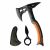Multifunkčná kempingová sekera s kladivom a vrhacím nožom, nehrdzavejúca oceľ, pogumovaná rukoväť, 33,5 cm 140354187