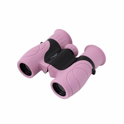 Schräge Ansicht des rosa Comet 8x21 Kinderfernglases