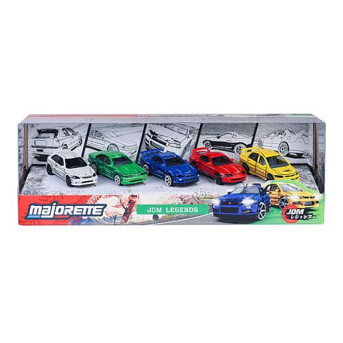 Majorette JDM Legends kisautók 5 db-os szett díszdobozban
