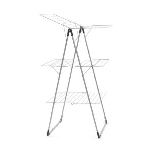 Brabantia 90300183 "torony" tér, 23 m, Könnyen összecsukható, Állítható, Metál szürke 140355678 - Ruhaszárító