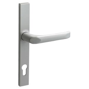 Felix szögletes Biztonsági Bejárati ajtókilincs 9006 Fehér alumínium 92mm PZ 140355876 - Výstavba&Renovácia