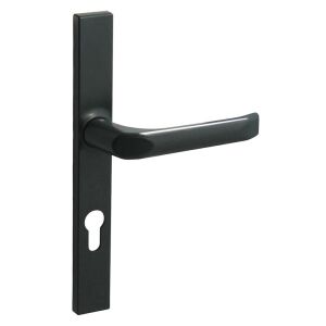 Bezpečnostná kľučka Felix antracit s štítom, 72mm PZ - Gule a kľučky dverí