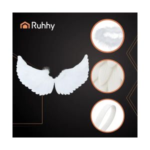 Ruhhy Angyalszárny jelmez szett glóriával és pálcával - Játék