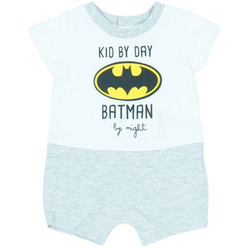 DC Comics Batman baba napozó, 'Kid by day, Batman by night' nyomtatással, 50-es méret - Baba rugdalózó és napozó