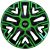 4 db-os 16 colos dísztárcsa készlet, zöld-fekete színben, Kia kompatibilis 140362671